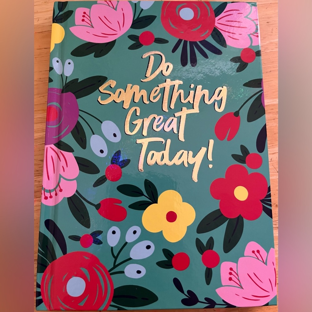 Floral Green Journal with Motivational Quote